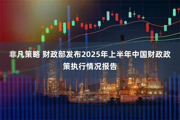 非凡策略 财政部发布2025年上半年中国财政政策执行情况报告